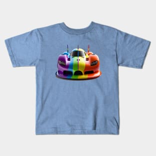 Fantasy Rainbow Racing Sports Car for Kids Kids T-Shirt